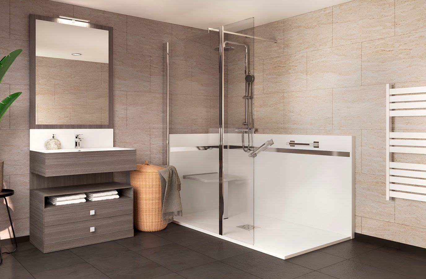 Après : douche sécurisée Noveom