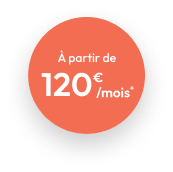 À partir de 120 € par mois