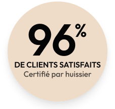 96 % de clients satisfaits, certifié par huissier