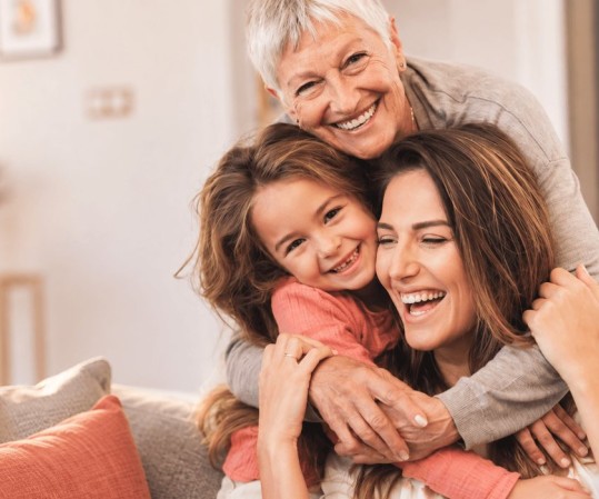 Famille satisfaite