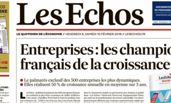 Noveom dans le Palmarès Les Echos « Champions de la Croissance 2018 »